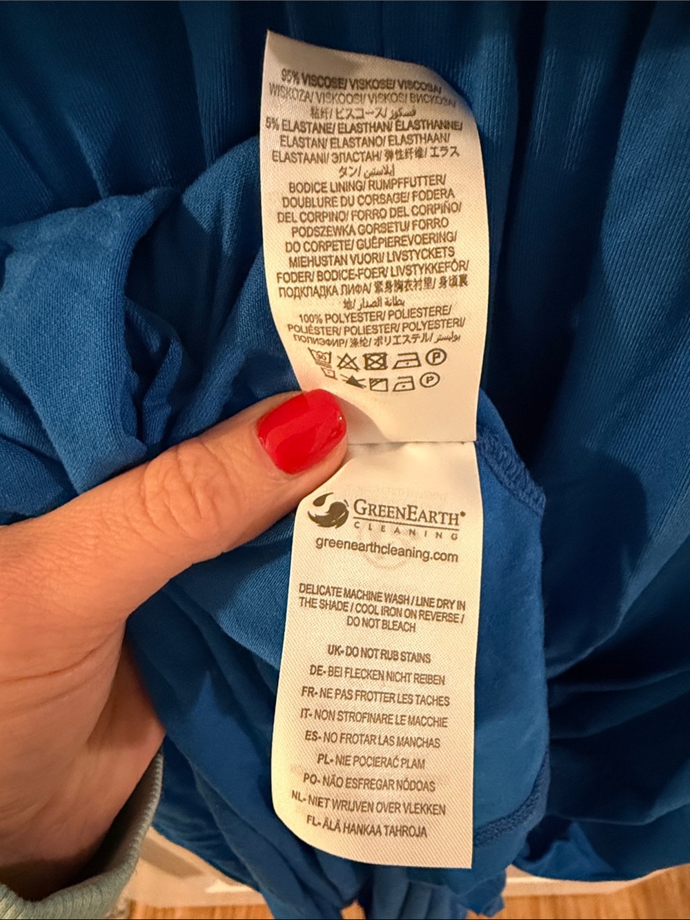 Boden Bright Blue Sleeveless V-Neck Maxi Dress - Picture 5 of 6